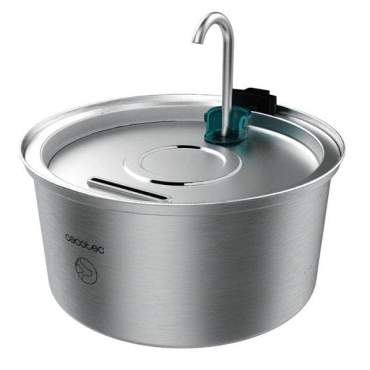 Fuente automática Cecotec Pumba 3200 Refresh Inox acero inoxidable 3,2L cascada filtro alto rendimiento