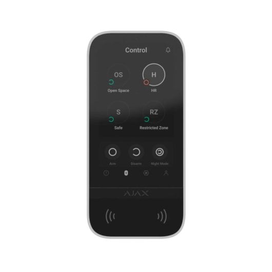 Teclado Ajax KeyPad TouchScreen Blanco RF Pantalla Táctil IPS 5? 480x854px Automatización
