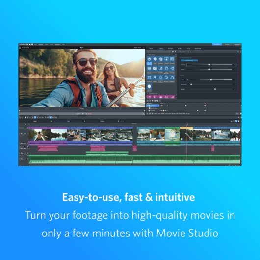 Software di editing video Magix Video Studio Plus AI, effetti creativi, editing multi-camera