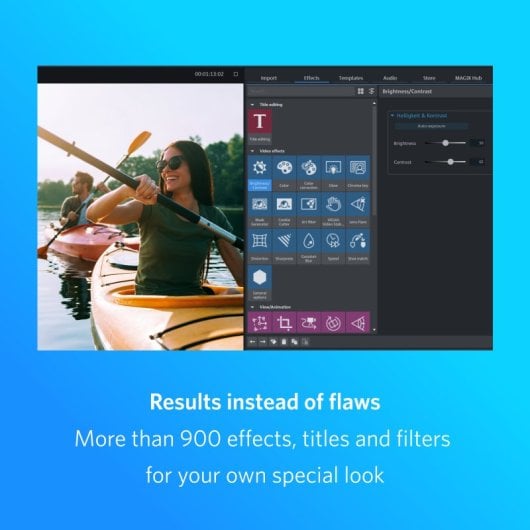 Software di editing video Magix Video Studio Plus AI, effetti creativi, editing multi-camera