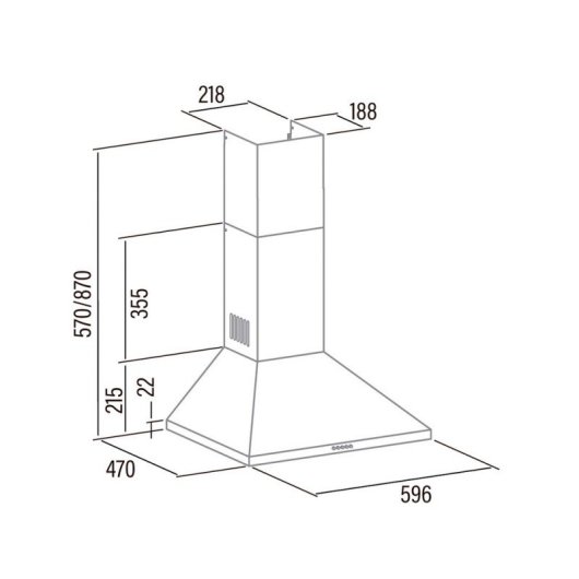 Exaustor Cata V-6000 X Canalizado/Recirculação 60cm Filtros Metálicos e Iluminação LED