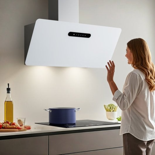 Exaustor Ciarra AWW9736K Condutas e Recirculação 90cm Wi-Fi Alumínio e LED