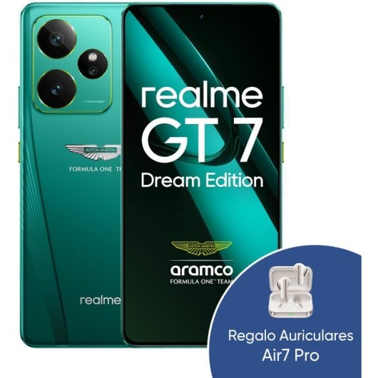 Realme GT 7 Aston Martin 16GB 512GB IA 6.78" 120W 7000mAh + Regalo Auriculares Air7 Pro