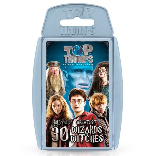 Jogo de cartas colecionável portátil Winning Moves Harry Potter Top Trumps com 30 cartas