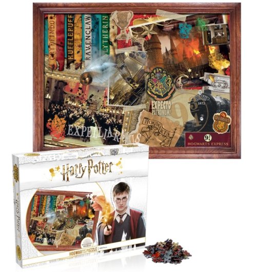 Puzzle de Hogwarts com 1000 peças de Harry Potter - Ilustração detalhada