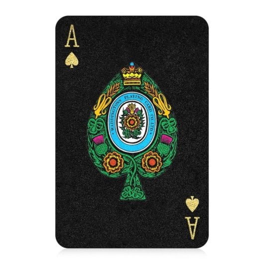 Cartas de jogar Waddingtons nº 1 Winning Moves pretas e douradas com design elegante, detalhes dourados e alta durabilidade