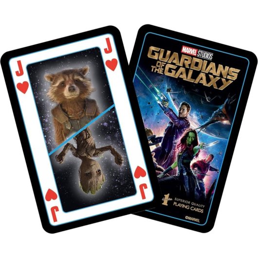 Baraja de Cartas Marvel Guardians of the Galaxy Winning Moves 54 Cartas Coleccionista