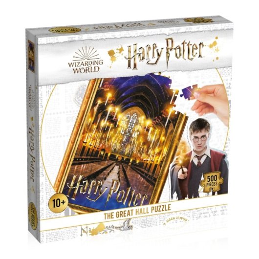 Rompecabezas Winning Moves Gran Salón Harry Potter 500 piezas alta resolución