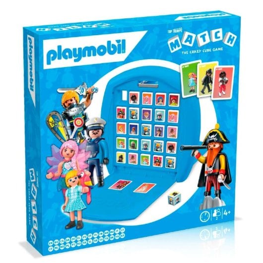 Juego de Cartas Winning Moves Playmobil Top Trumps Match Multilingüe para 2+ jugadores