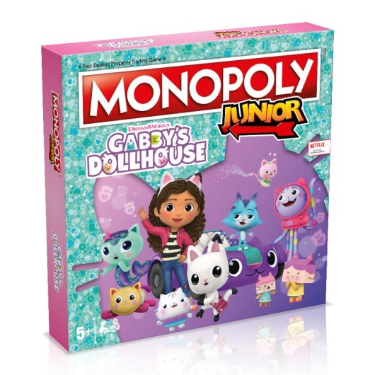 Juego de mesa Winning Moves Monopoly Junior Gabby?s Dollhouse edición infantil temática 5+ años
