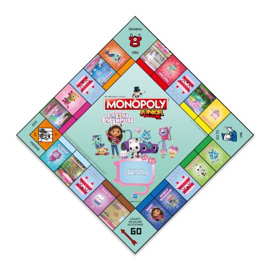 Juego de mesa Winning Moves Monopoly Junior Gabby?s Dollhouse edición infantil temática 5+ años