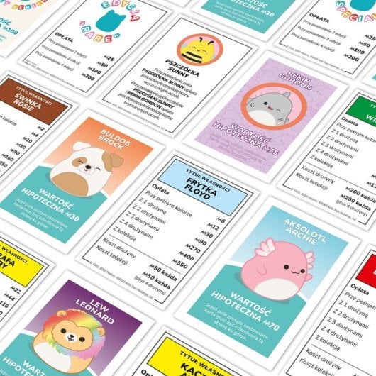 Monopoly Winning Moves Squishmallows Edição em Inglês Tabuleiro Temático 2-6 Jogadores +8 Anos