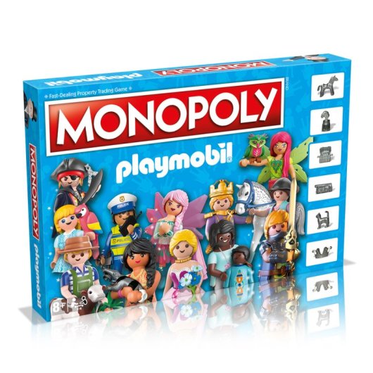 Jogo de tabuleiro Monopoly Winning Moves Playmobil Inglês 2 a 6 jogadores +8 anos
