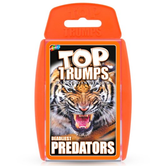 Movimentos Vencedores: Jogo de Cartas Top Trumps Predators - Arte Detalhada de Fã