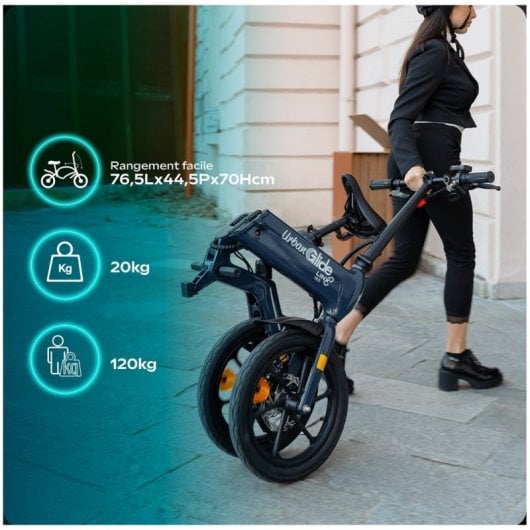 Vélo électrique pliable UrbanGlide Bike LINX 160, 350 W, autonomie de 40 km, IPX5, 16 pouces