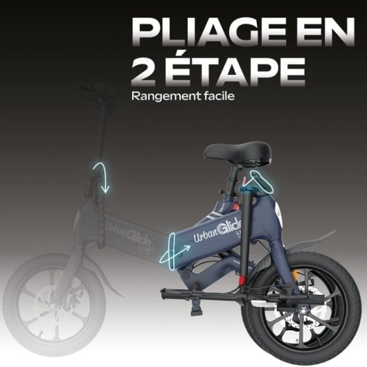 Vélo électrique pliable UrbanGlide Bike LINX 160, 350 W, autonomie de 40 km, IPX5, 16 pouces