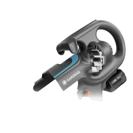 Soprador manual de iões de lítio Gardena PowerJet 18 V P4A 19 V, sopro/sucção, 2,5 Ah