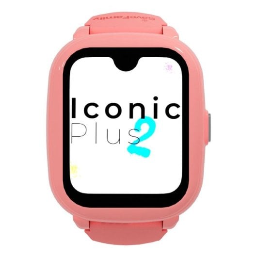 SaveFamily Iconic Plus 2 4G GPS WiFi 1.78" Full HD Tactile Rose Taille Unique Étanche IP67 SOS