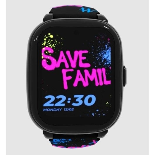 SaveFamily Iconic Plus 2 4G GPS 1.78" Touchscreen Schwarz/Multi Einheitsgröße IP67 SOS Gesichtserkennung