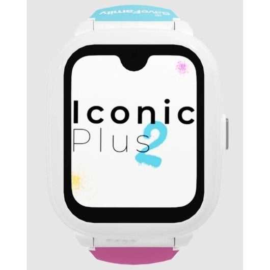 SaveFamily Iconic Plus 2 4G GPS 40mm Full HD Weiß Color Pop Einheitsgröße IP67 Puls Schlafmonitor SOS