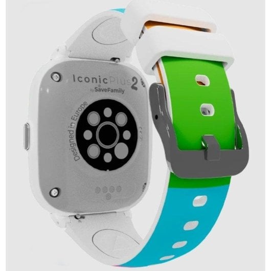 SaveFamily Iconic Plus 2 4G GPS 40mm Full HD Weiß Color Pop Einheitsgröße IP67 Puls Schlafmonitor SOS