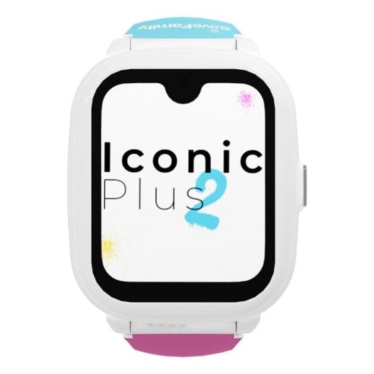 SaveFamily Iconic Plus 2 4G GPS 40mm Full HD Weiß Color Pop Einheitsgröße IP67 Puls Schlafmonitor SOS