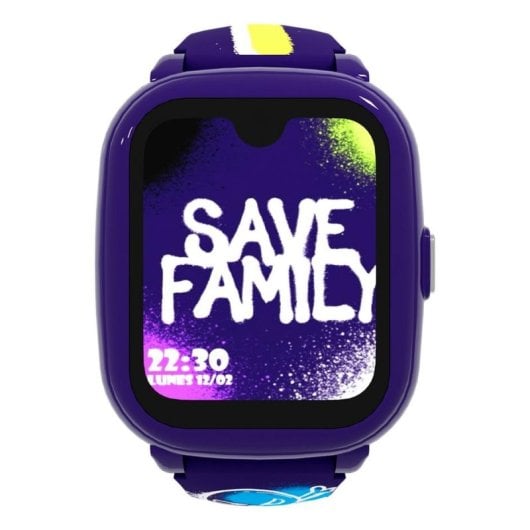 SaveFamily Iconic Plus 2 4G GPS WiFi 40mm Full HD Touch Violett Einheitsgröße IP67 Gesichtserkennung