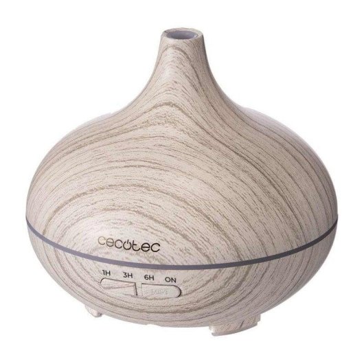 Luftbefeuchter Cecotec Pure Aroma 300 Yang White 300ml Ultraschall Holz LED 7 Farben