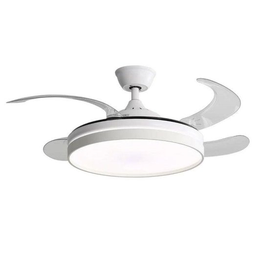 Ventoinha de Teto com Luz Klack 30W 106cm 6 Velocidades Pás Retráteis Ultra Silenciosa Comando