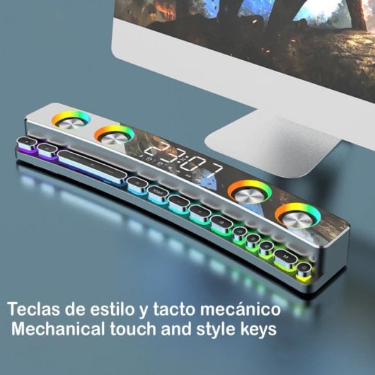 Dam Electronics SH39 Bluetooth 5.0 6W Soundbar mit mechanischen Tasten und RGB-Display