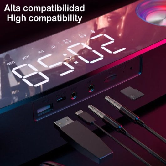 Dam Electronics SH39 Bluetooth 5.0 6W Soundbar mit mechanischen Tasten und RGB-Display