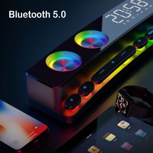 Dam Electronics SH39 Bluetooth 5.0 6W Soundbar mit mechanischen Tasten und RGB-Display