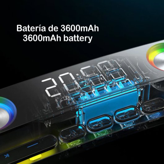 Dam Electronics SH39 Bluetooth 5.0 6W Soundbar mit mechanischen Tasten und RGB-Display