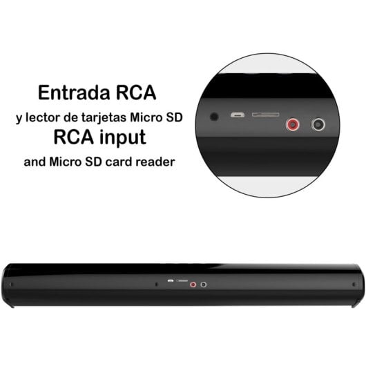 Barra de sonido Dam Electronics T90 Bluetooth 5.0 10W RCA Auxiliar Micro SD Radio FM 1800mAh