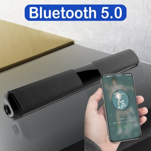 Barra de sonido Dam Electronics T90 Bluetooth 5.0 10W RCA Auxiliar Micro SD Radio FM 1800mAh