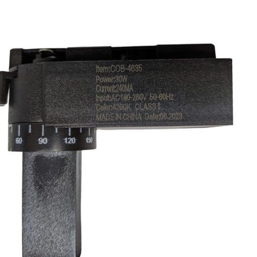 Faretto LED JANDEI 30W COB Nero per Binario Monofase Orientabile