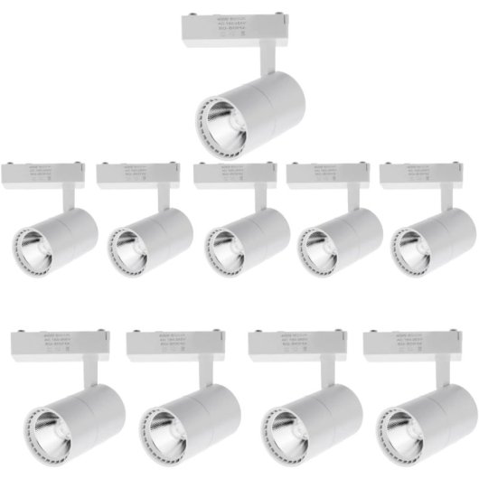 Foco de Carril JANDEI LED COB 40W 2700 lúmenes 6000K Ángulo 45º Cilíndrico