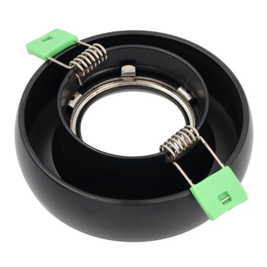 Aro Downlight JANDEI Negro Aluminio Fijo Empotrable Compatible GU10/MR16 Ø98mm