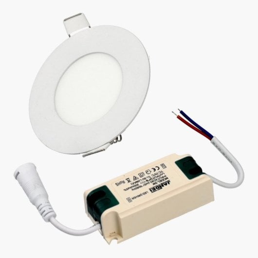 Downlight Led JANDEI Redondo 3W 3000K Blanco Empotrable Ultrafino 8.2cm