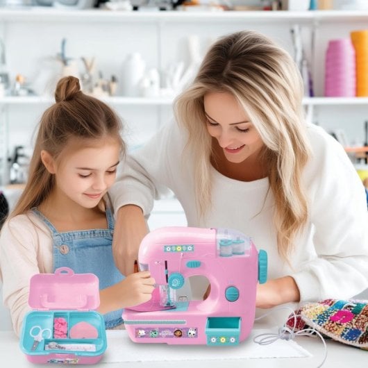 Máquina de Coser Infantil Lexibook Gabby Cats Kit Completo Pedal Juego Creativo