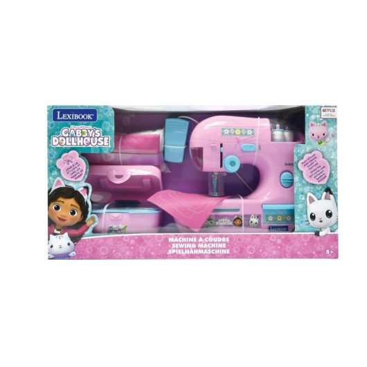 Máquina de Coser Infantil Lexibook Gabby Cats Kit Completo Pedal Juego Creativo