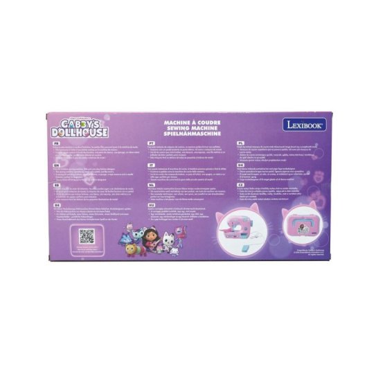 Máquina de Coser Infantil Lexibook Gabby Cats Kit Completo Pedal Juego Creativo