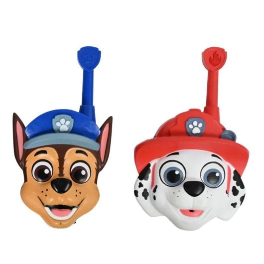 Walkie-Talkie Paw Patrol 3D 500m 2 Canales Clip Cinturón Uso Infantil