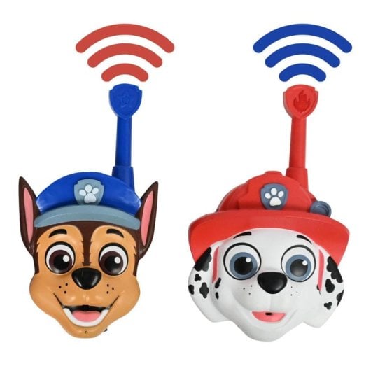 Walkie-Talkie Paw Patrol 3D 500m 2 Canales Clip Cinturón Uso Infantil