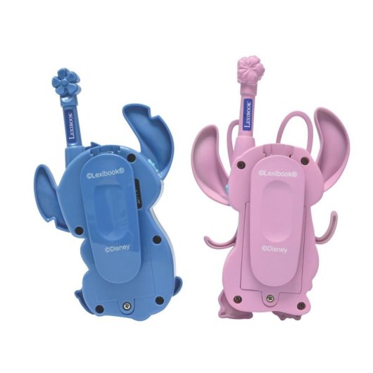 Walkie-Talkie Disney Stitch Lexibook 500m 2 Canales Clip Cinturón Garantía 2 Años
