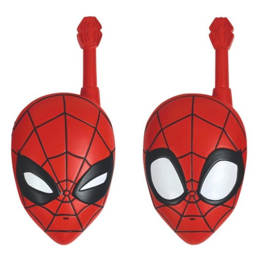 Walkie-talkie 3D de 2 canais do Homem-Aranha da Disney de 500 m com clipe de cinto fácil de usar