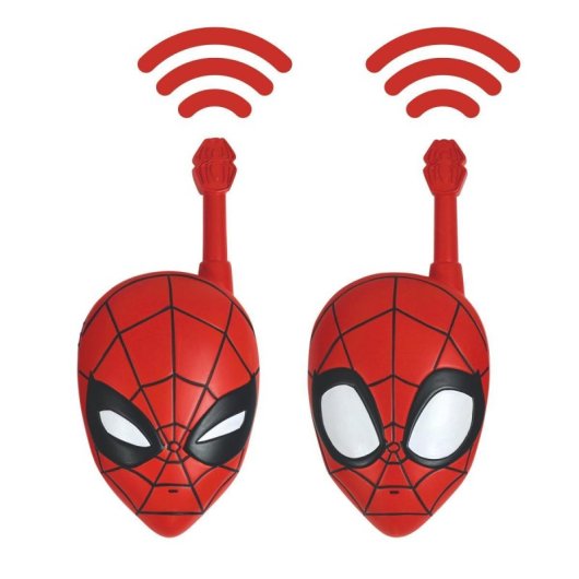 Walkie-talkie 3D de 2 canais do Homem-Aranha da Disney de 500 m com clipe de cinto fácil de usar