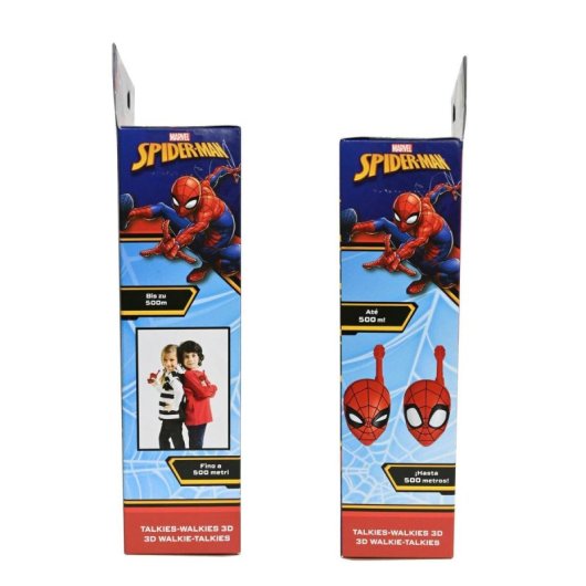 Walkie-talkie 3D de 2 canais do Homem-Aranha da Disney de 500 m com clipe de cinto fácil de usar
