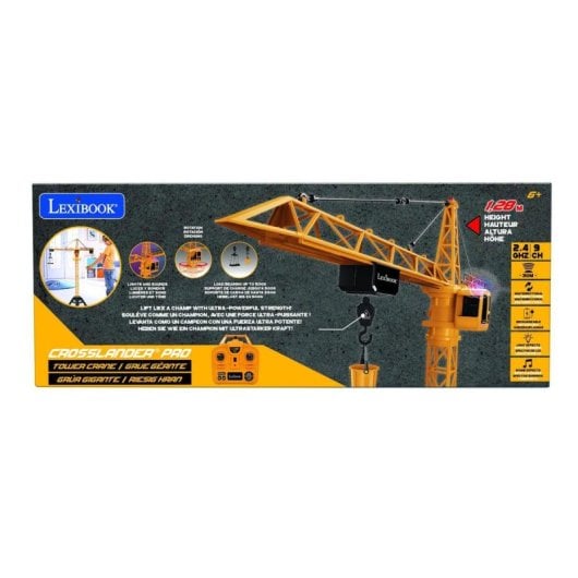 Grúa teledirigida Lexibook Altura 1,28m 2.4GHz 500g efectos sonoros y luminosos