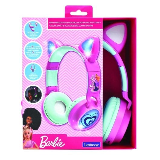 Auriculares Bluetooth Lexibook Barbie Luces LED Orejas de Gato Sonido Alta Fidelidad